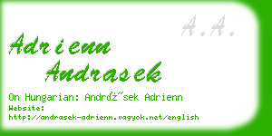 adrienn andrasek business card